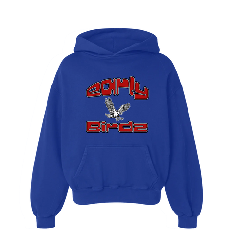 eb blue n red hoodie